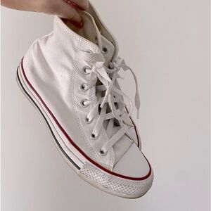 White Converse High Tops